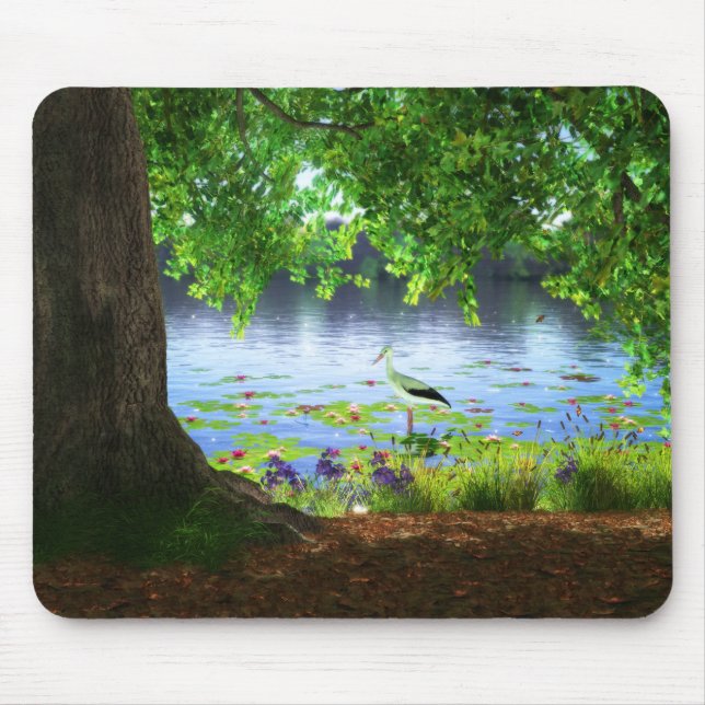 Tapis De Souris Près de l'eau immobile Mousepad (Devant)