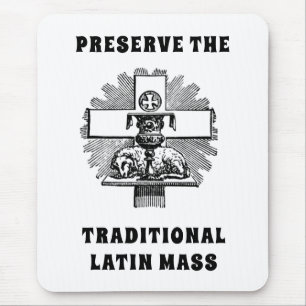 TAPIS DE SOURIS PRÉSERVER LA MASSE TRADITIONNELLE LATINE CATHOLIQU