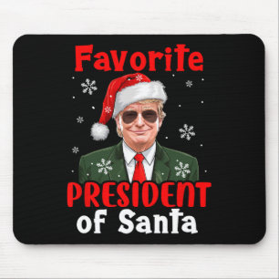 Tapis De Souris Président Préféré De Père Noël Xmas Trump Fier Won