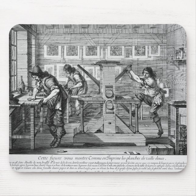 Tapis De Souris Presse typographique française, 1642 (Devant)