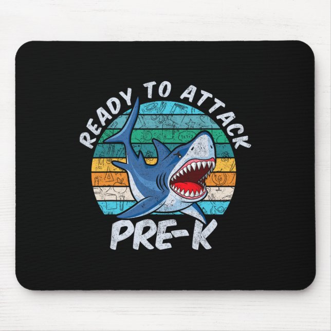 Tapis De Souris Prêt À Attaquer Le Requin D'Avant-Garde Premier Jo (Devant)