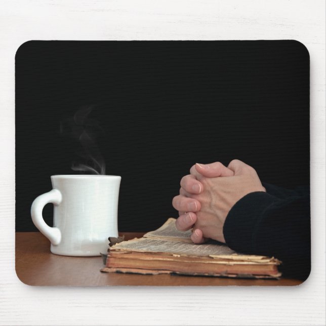 Tapis De Souris Prêter Main Sur La Bible (Devant)