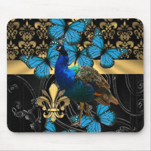 Tapis De Souris Pretty feminine peacock design