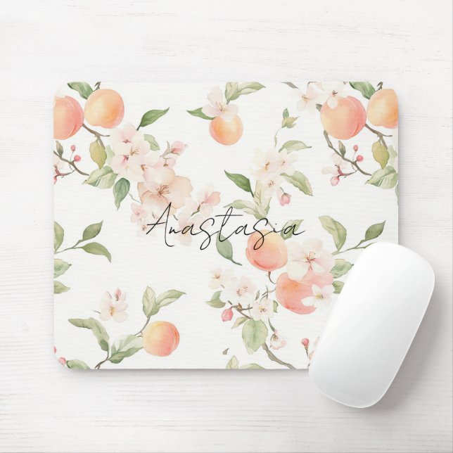 Tapis De Souris Pretty Peaches Floral (Avec souris)