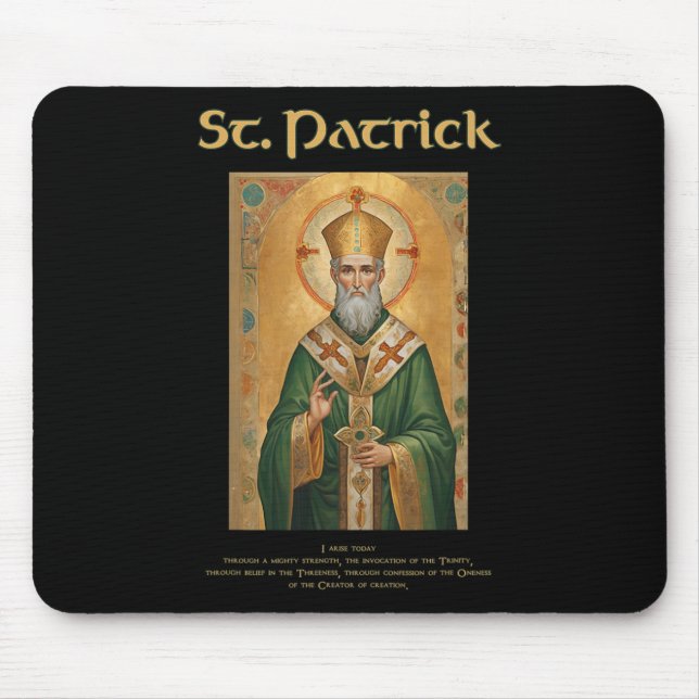Tapis De Souris Prière catholique romaine de saint Patrick (Devant)