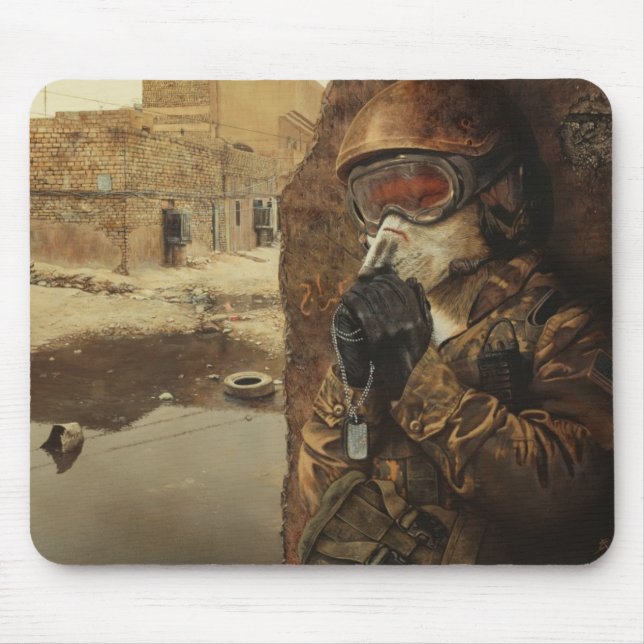 Tapis De Souris Prière" Mousepad la "du soldat (Devant)