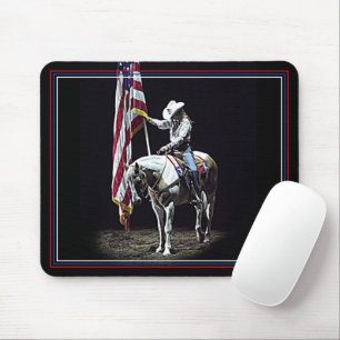 Tapis De Souris Prières de Stampede (bordure rouge, blanche et ble