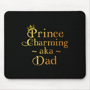 Tapis De Souris Prince Charming Papa Chemise Couronne Anniversaire