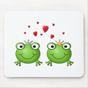 Tapis De Souris Prince de grenouille et princesse de grenouille,