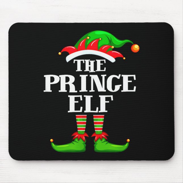 Tapis De Souris Prince Elf Matching Family Group Christmas Party P (Devant)