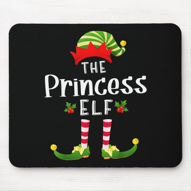 Tapis De Souris Princess Christmas Elf Matching Pajama X-mas Party (Devant)