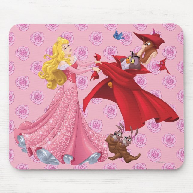 Tapis De Souris Princesse Aurora et Animaux forestiers (Devant)