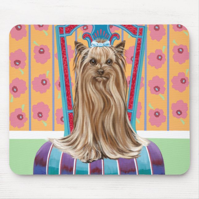 Tapis De Souris Princesse de la Couronne Yorkie (Devant)