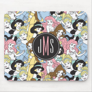 Tapis De Souris Princesse Disney   Motif de monogramme surdimensio