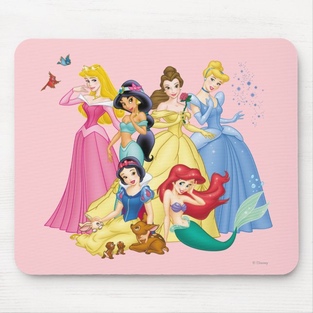 Tapis De Souris Princesse Disney | Oiseaux et animaux (Devant)