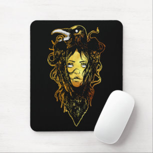 Tapis De Souris Princesse embrassée par un corbeau