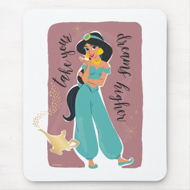 Tapis De Souris Princesse Jasmine - Prenez vos rêves plus haut (Devant)