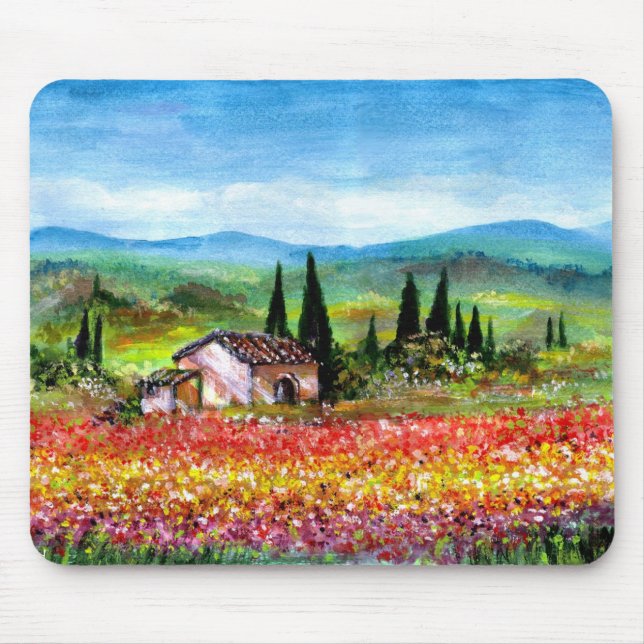 Tapis De Souris PRINTEMPS EN TOSCANE - Customisé (Devant)