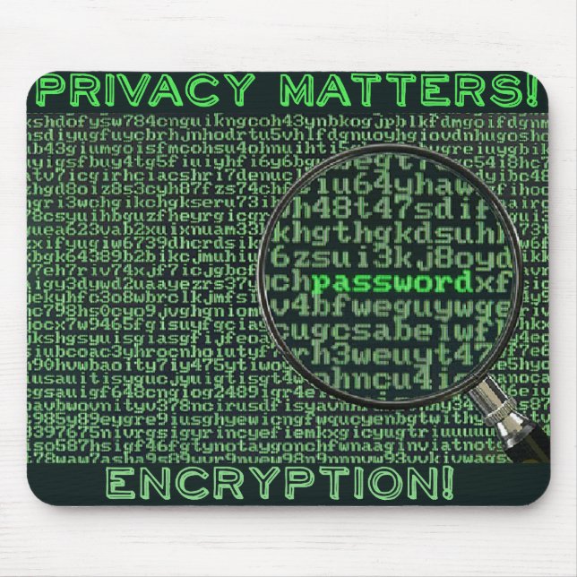Tapis De Souris Privacy matters 128 bit mousepad, encryption (Devant)