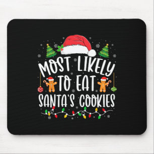 Tapis De Souris Probable De Manger Père Noël Cookies De Noël Corre