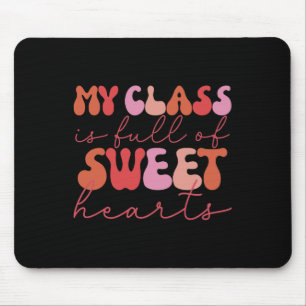 Tapis De Souris Prof Enseignant Groovy Saint-Valentin Retour à l'é