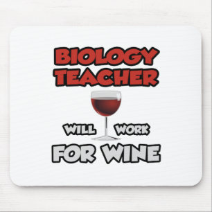 Tapis De Souris Professeur de biologie ... Travaillera Pour Le Vin