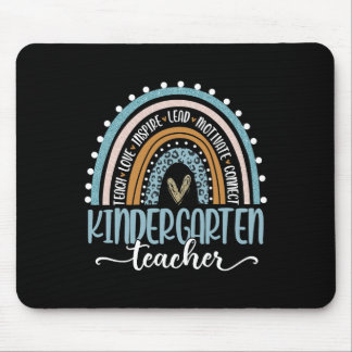 Tapis De Souris Professeur de maternelle Léopard Arc-en-ciel Premi