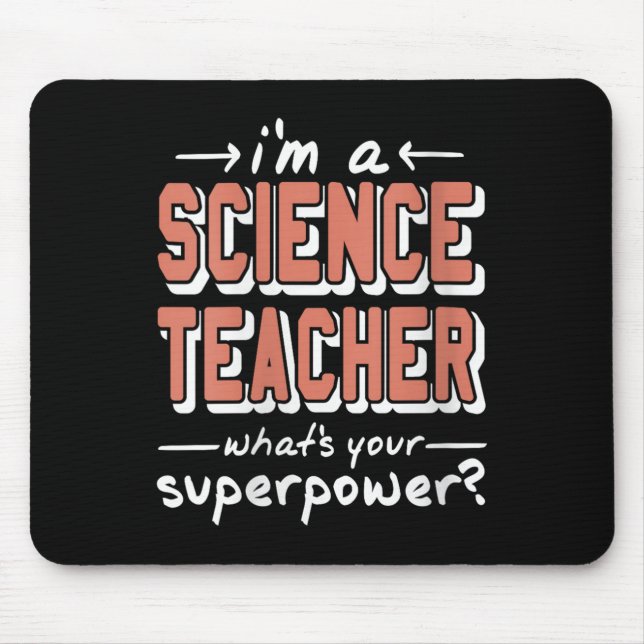Tapis De Souris Professeur de sciences femmes Superwer Funky Nerd  (Devant)