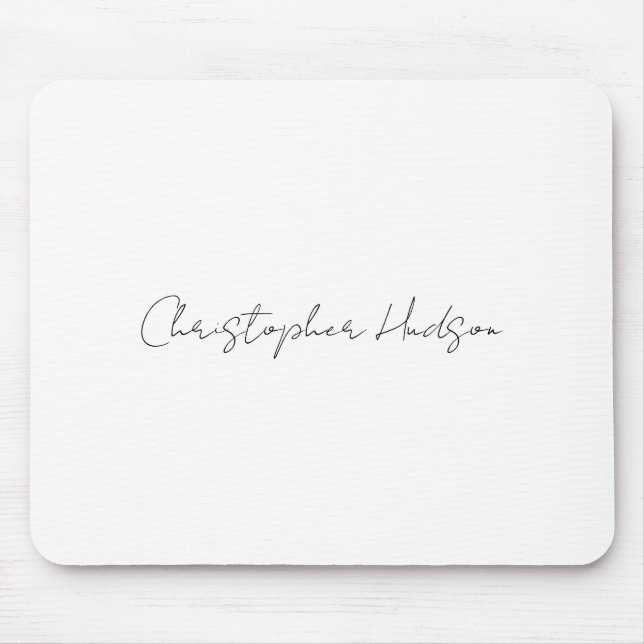 Tapis De Souris Professionnel Blanc Plat Créatif Chic Calligraphie (Devant)