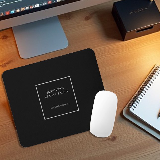 Tapis De Souris Professionnel de promotion moderne noir gris (Modern minimalist black gray promotional professional mouse pad.)