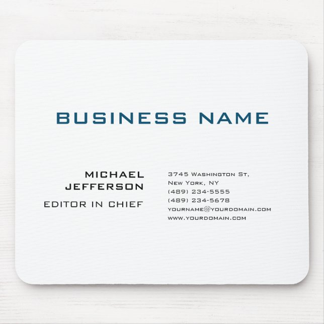 Tapis De Souris Professionnel Moderne Plain Simple (Devant)