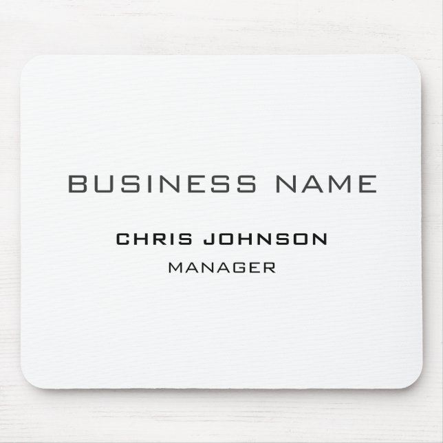 Tapis De Souris Professionnel Moderne Plain Simple (Devant)