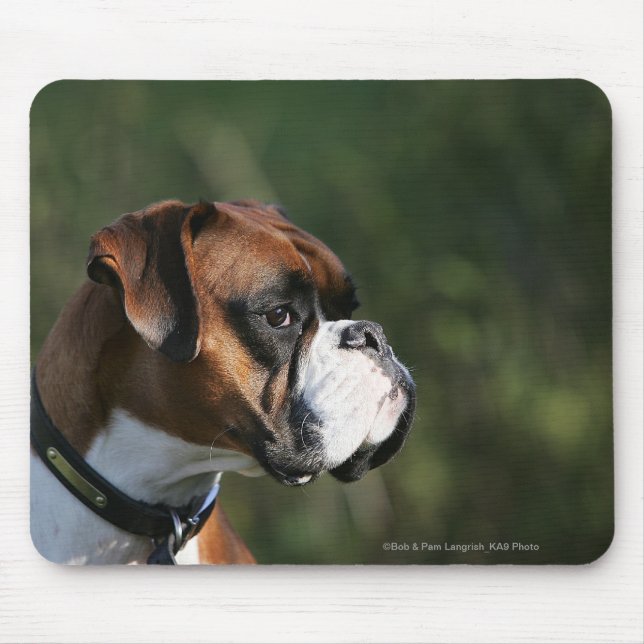 Tapis De Souris Profil de côté de chien de boxeur (Devant)