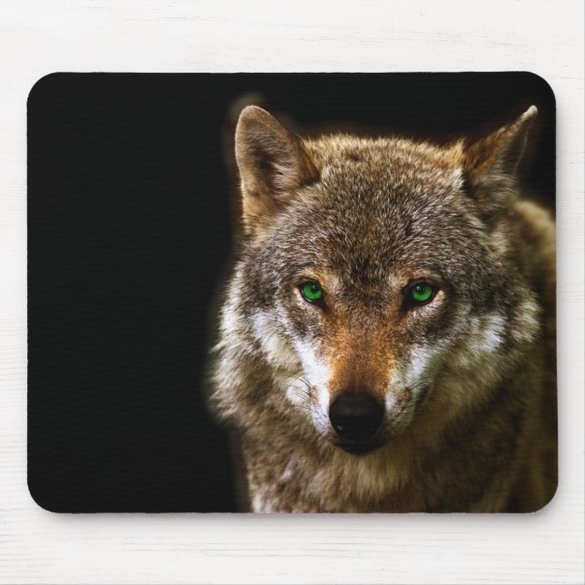 Tapis De Souris Profil de loup avec l'arrière - plan editable de ~ (Devant)