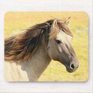 Tapis De Souris Profil du cheval beige