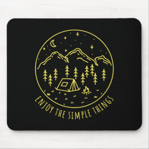 Tapis De Souris Profitez des choses simples feu de camp nature min