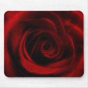 Tapis De Souris Profondeur de rose rouge de l'amour