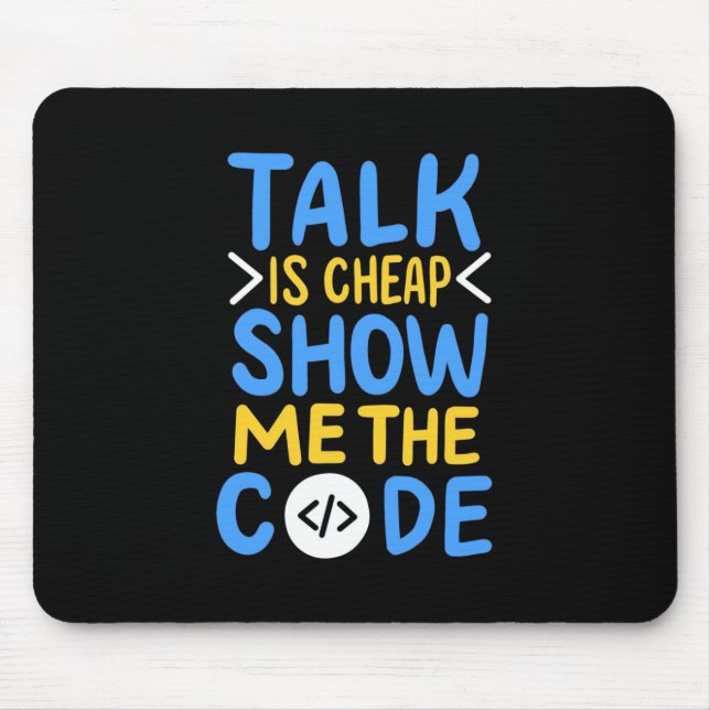 Tapis De Souris Programmeur Me Montre Le Code (Devant)