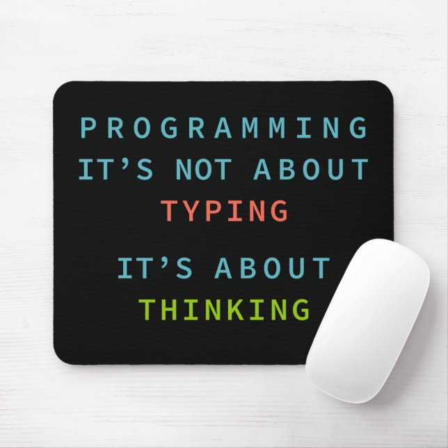 Tapis De Souris Programming Mindset Quote for Coders & Developers  (Avec souris)