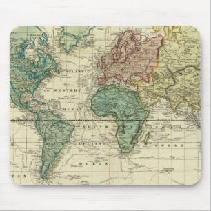 Tapis De Souris Projection mondiale sur les Mercators