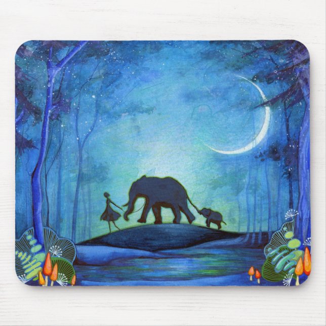 Tapis De Souris Promenade d'éléphant (Devant)