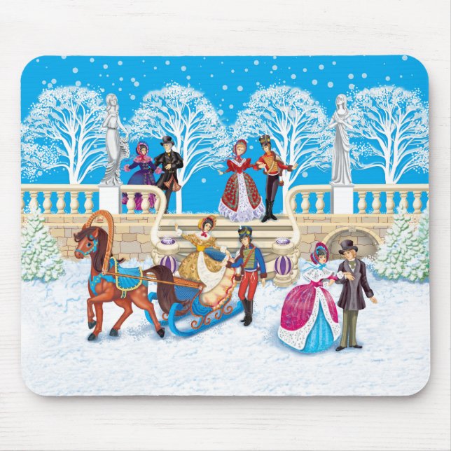 Tapis De Souris Promenade hivernale (Devant)