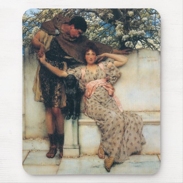 Tapis De Souris Promesse du printemps (Homme et Femme en Grèce) (Devant)