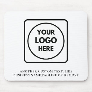 Tapis de souris promo logo de société blanc