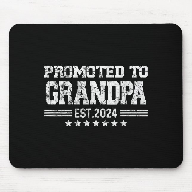 Tapis De Souris Promoted To Grandpa 2024 Soon To Be Funny New Dad  (Devant)
