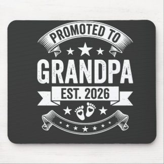 Tapis De Souris Promoted to Grandpa Est 2026 New Grandpa Announcem