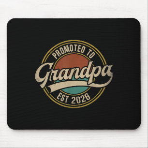 Tapis De Souris Promu À Grand-Père 2026 Nouveau Grand-Père Bébé An