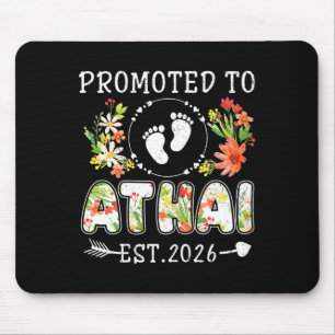 Tapis De Souris Promu athai 2026 fleur première fois tante 