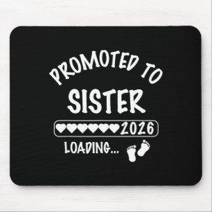 Tapis De Souris Promue Sœur 2026 Nouveau Parent Maman Papa