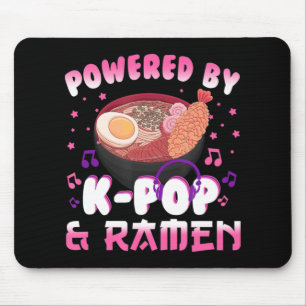 Tapis De Souris Propulsé par Kpop et Ramen Kpop Kawaii Anime Gift 